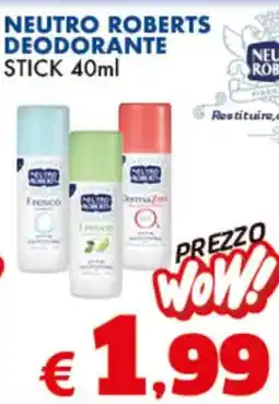 Europlanet Casa Neutro Roberts deodorante stick offerta