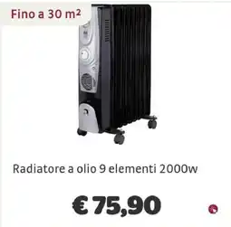 Bricocenter Radiatore a olio 9 elementi offerta