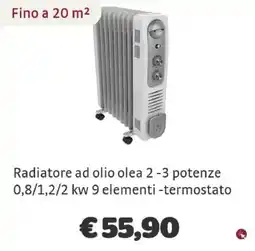 Bricocenter Radiatore ad olio olea offerta