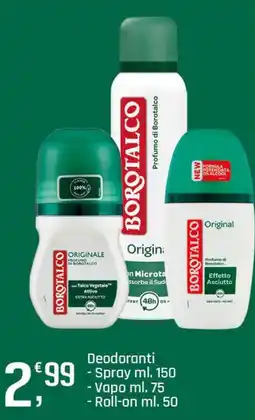 Supermercati Dok Deodoranti Borotalco offerta