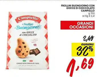 Pam Biscotti buongiorno con gocce di cioccolato offerta