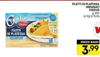 Pam Filetti di platessa pescata nel mare del nord in croccante pangrattato 250 g(ml) offerta