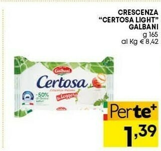 Pam Certosa light crescenza 165 g(ml) offerta