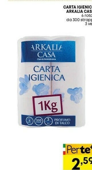 Pam Arkalia casa carta igienica offerta