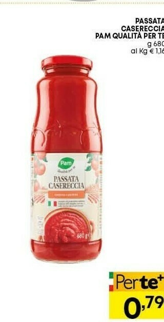Pam Pam qualita per te passata casereccia 680 g offerta