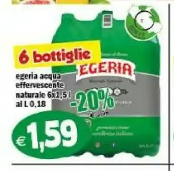 Acqua minerale naturale effervescente naturale