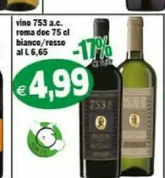 Ipercarni Roma doc vino offerta