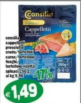 Cappelletti al prosciutto crudo e parmigiano reggiano 250 g(ml)