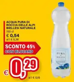 Il Gigante Acqua pura di roccia delle alpi biellesi naturale offerta