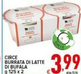 Iper Triscount Circe burrata di latte di bufala offerta