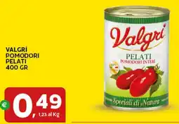 Extra Supermercati Valgrì pomodori pelati offerta