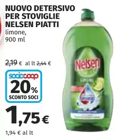 Coop Detersivo per stoviglie Nelson Piatti limone offerta