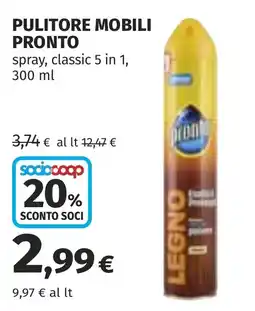 Coop Pulitore mobili pronto classic legno offerta