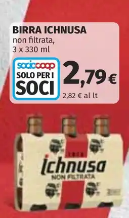 Coop Birra Ichnusa non filtrata offerta
