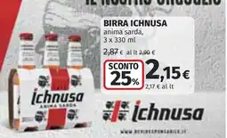 Coop Birra Ichnusa anima sarda offerta