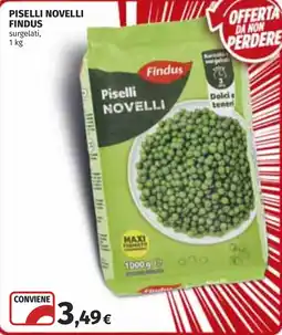 Coop Piselli Novelli Findus offerta