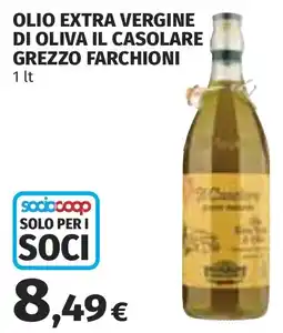 Coop Olio extra vergine di oliva il casolare grezzo farchioni offerta