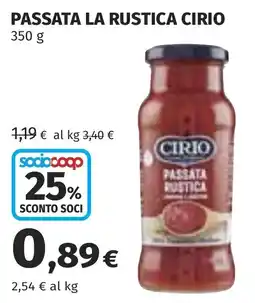 Coop Passata rustica Cirio offerta