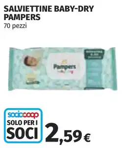 Coop Salviettine baby-dry Pampers offerta