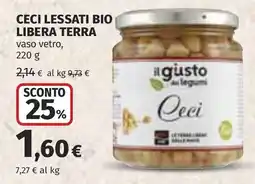 Coop Ceci Lessati Bio Libera Terra offerta