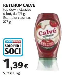 Coop Ketchup Calvé offerta