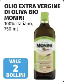 Coop Olio extra vergine di oliva bio Monini offerta