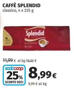 Coop Caffè Splendid classico offerta