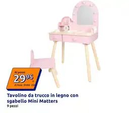 Action Tavolino da trucco in legno con sgabello Mini Matters offerta