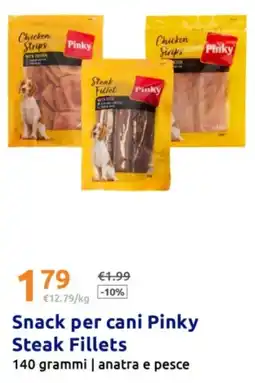 Action Snack per cani Pinky Steak Fillets offerta