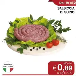 Coop Salsiccia Di Suino offerta