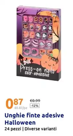 Action Unghie finte adesive Halloween offerta