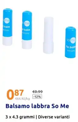 Action Balsamo labbra So Me offerta