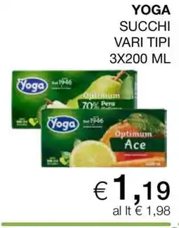 Coop YOGA SUCCHI VARI TIPI 3X200 ML offerta