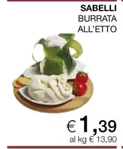 Coop SABELLI BURRATA ALL’ETTO offerta