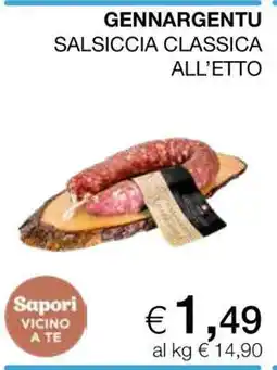 Coop GENNARGENTU SALSICCIA CLASSICA ALL’ETTO offerta