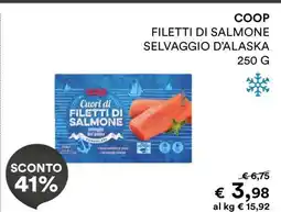 Coop COOP FILETTI DI SALMONE SELVAGGIO D’ALASKA offerta