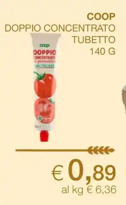 Coop COOP DOPPIO CONCENTRATO TUBETTO offerta