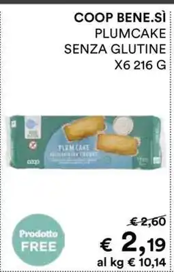 Coop COOP BENE.SÌ PLUMCAKE SENZA GLUTINE offerta