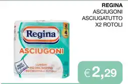 Coop REGINA ASCIUGONI ASCIUGATUTTO X2 ROTOLI offerta