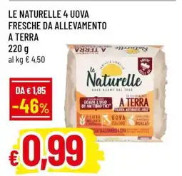 Famila LE NATURELLE 4 UOVA FRESCHE DA ALLEVAMENTO A TERRA offerta