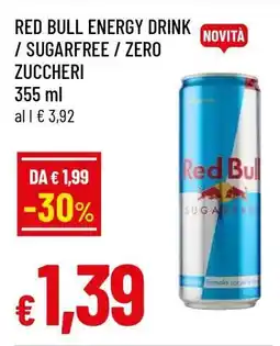 Famila RED BULL ENERGY DRINK / SUGARFREE / ZERO ZUCCHERI offerta