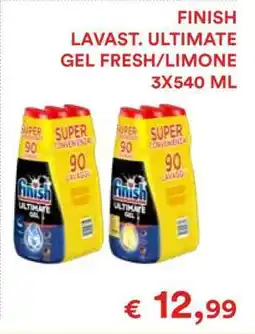 Coop FINISH LAVAST. ULTIMATE GEL FRESH/LIMONE 3X540 ML offerta