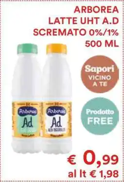 Coop ARBOREA LATTE UHT A.D SCREMATO 0%/1% 500 ML offerta