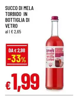 Famila SUCCO DI MELA TORBIDO IN BOTTIGLIA DI VETRO offerta