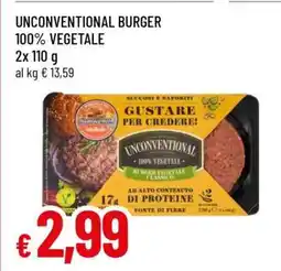Famila UNCONVENTIONAL Burger 100% Vegetale offerta
