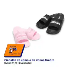 Action Ciabatte da uomo o da donna Umbro offerta