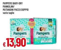 Famila PAMPERS BABY-DRY PANNOLINI/MUTANDINI PACCO DOPPIO offerta