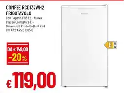 Famila COMFEE RCD132WH2 FRIGOTAVOLO offerta