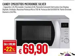 Famila CANDY CMG2071DS MICROONDE SILVER offerta