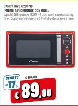 Famila CANDY DIVO G20CMB FORNO A MICROONDE CON GRILL offerta